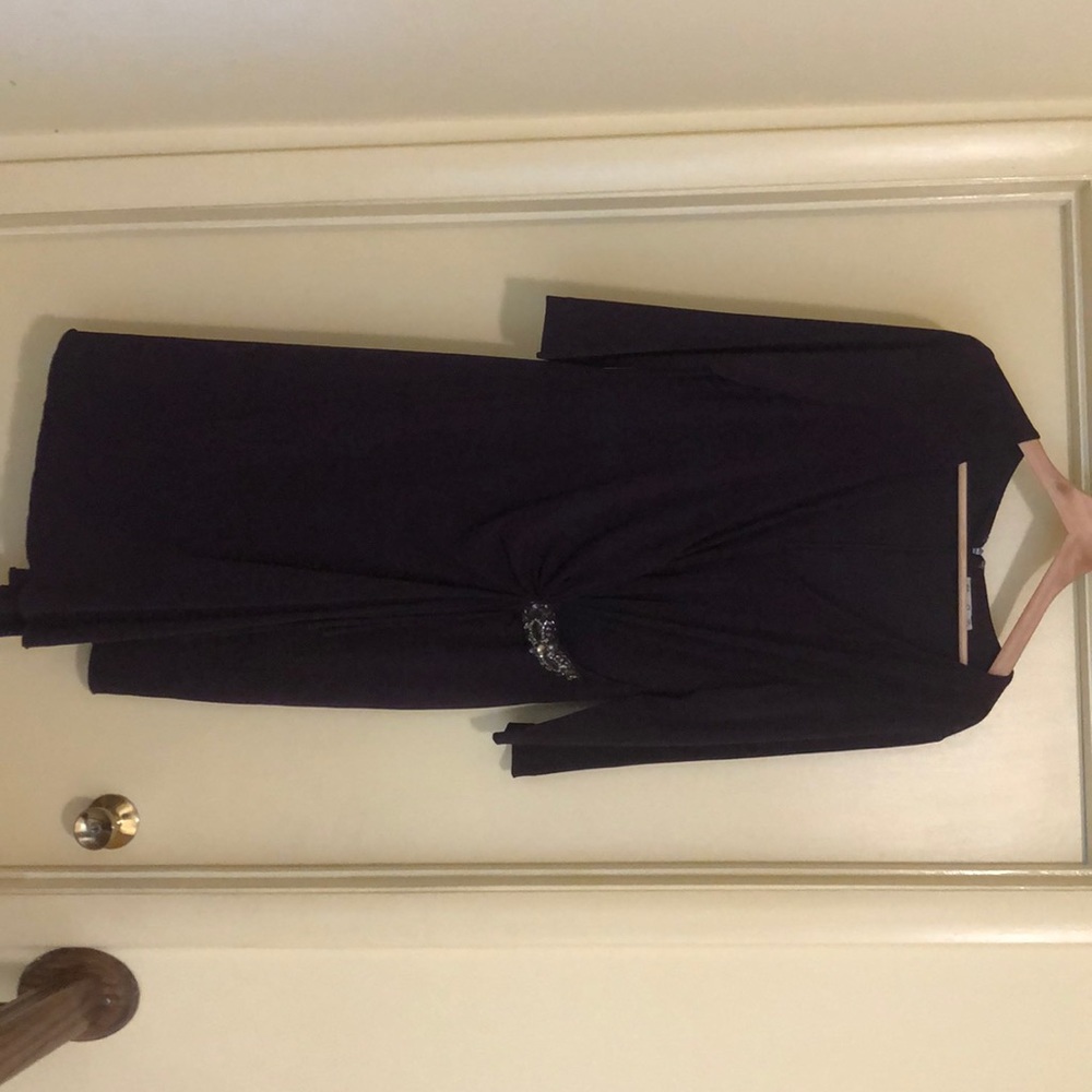 Eliza J jeweled side swept dress
